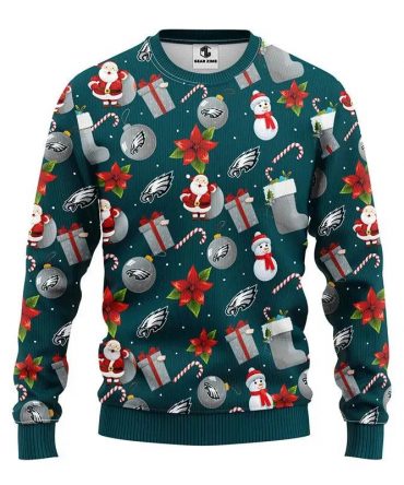 Philadelphia Eagles Ugly Sweatter Christmas Snowflakes, Philadelphia Eagles Ugly Sweater
