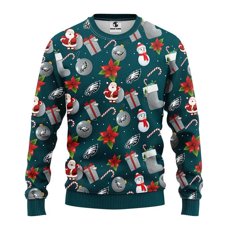 Philadelphia Eagles Ugly Sweatter Christmas Snowflakes, Philadelphia Eagles Ugly Sweater