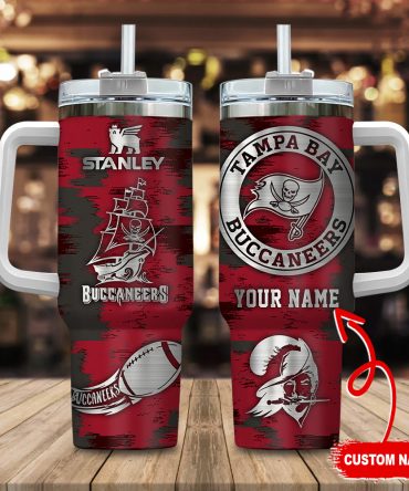 Tampa Bay Buccaneers NFL Custom Stanley Cup 40 oz 30 oz Tumbler With Handle