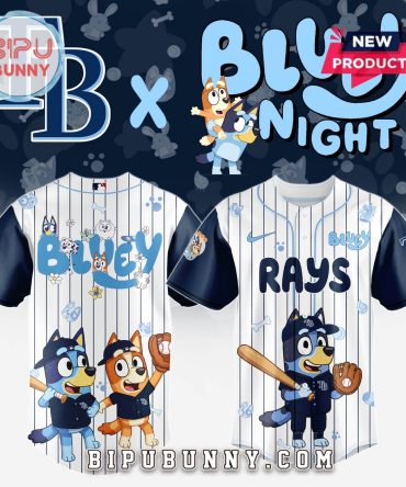 Tampa Bay Rays MLB x Bluey And Bingo Baseball Jersey