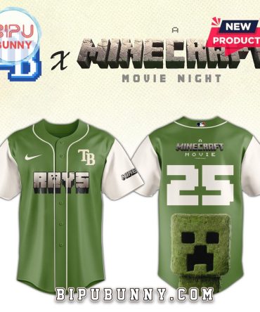 Tampa Bay Rays MLB x Minecraft Movie Night Baseball Jersey