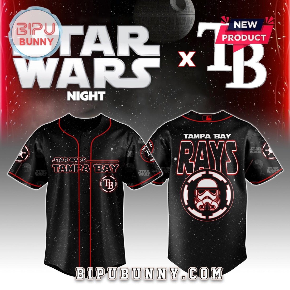 Tampa Bay Rays MLB x Star Wars Night 2025 Baseball Jersey