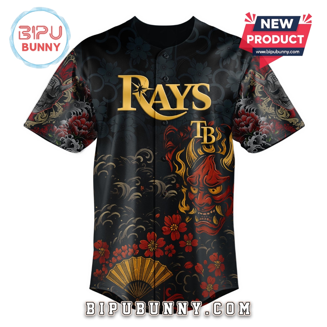 Tampa Bay Rays MLB x Yakuza Bloodline Baseball Jersey - Image 2