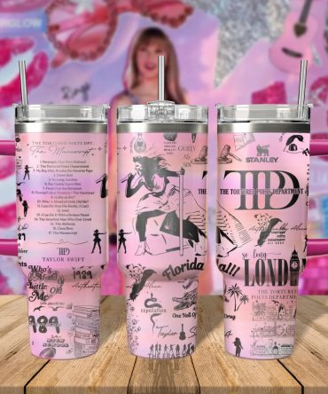 Taylor Swift Music Custom Stanley Quencher 40oz Stainless Steel Tumbler With Handle