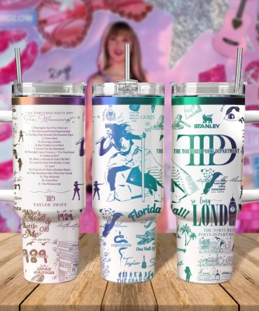 Taylor Swift Music Custom Stanley Quencher 40oz Stainless Steel Tumbler With Handle