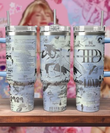 Taylor Swift Music Custom Stanley Quencher 40oz Stainless Steel Tumbler With Handle