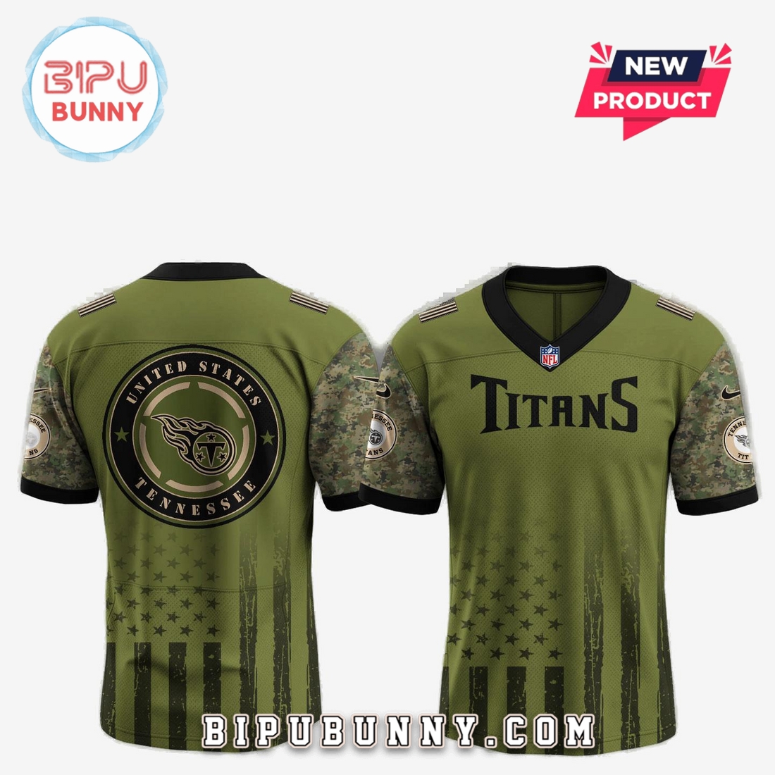 Tennessee Titans NFL x Independence Day Baseball Jersey - Image 2