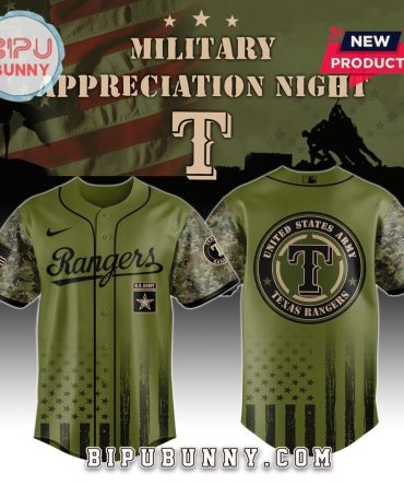 Texas Rangers MLB x Army Military Appreciation Night Baseball Jersey