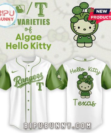 Texas Rangers x 32 Algae Hello Kitty Baseball Jersey