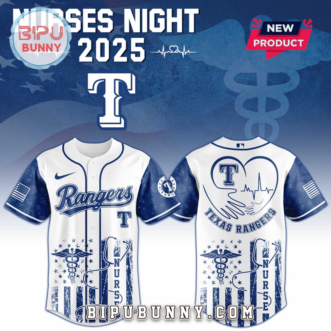 Texas Rangers x Nurses Night 2025 Baseball Jersey