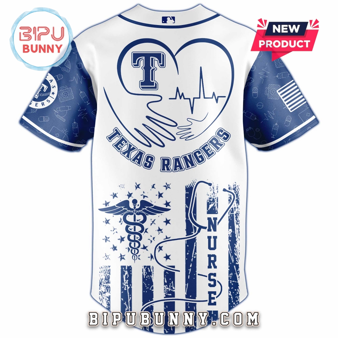 Texas Rangers x Nurses Night 2025 Baseball Jersey - Image 3