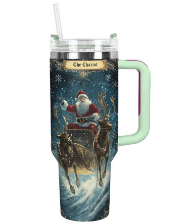 The Chariot Christmas Custom Stanley Quencher 40oz Stainless Steel Tumbler With Handle