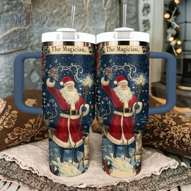 The Magic Of Christmas Custom Stanley Quencher 40oz Stainless Steel Tumbler With Handle - Image 3