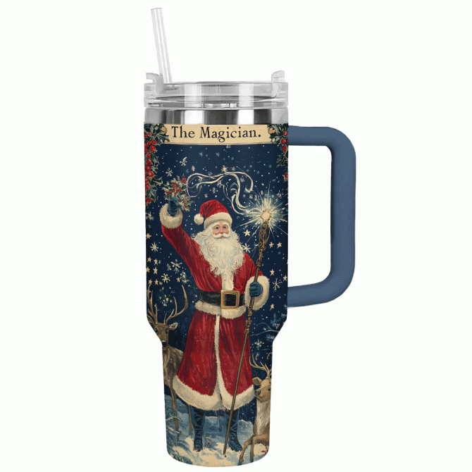 The Magic Of Christmas Custom Stanley Quencher 40oz Stainless Steel Tumbler With Handle - Image 2