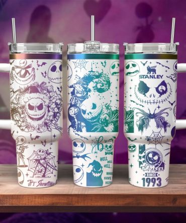 The Nightmare Before Christmas Movies Custom Stanley Quencher 40oz Stainless Steel Tumbler With Handle