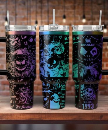 The Nightmare Before Christmas Movies Custom Stanley Quencher 40oz Stainless Steel Tumbler With Handle
