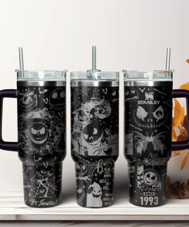 The Nightmare Before Christmas Movies Custom Stanley Quencher 40oz Stainless Steel Tumbler With Handle
