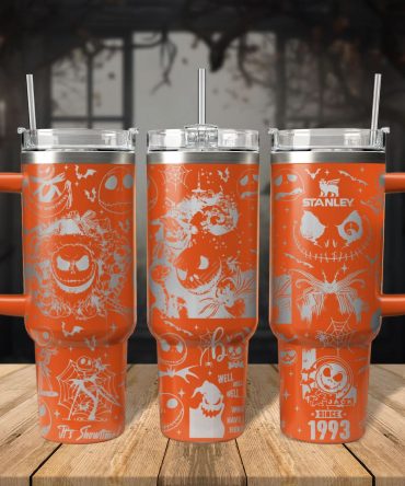 The Nightmare Before Christmas Movies Custom Stanley Quencher 40oz Stainless Steel Tumbler With Handle