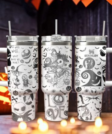 The Nightmare Before Christmas Movies Custom Stanley Quencher 40oz Stainless Steel Tumbler With Handle