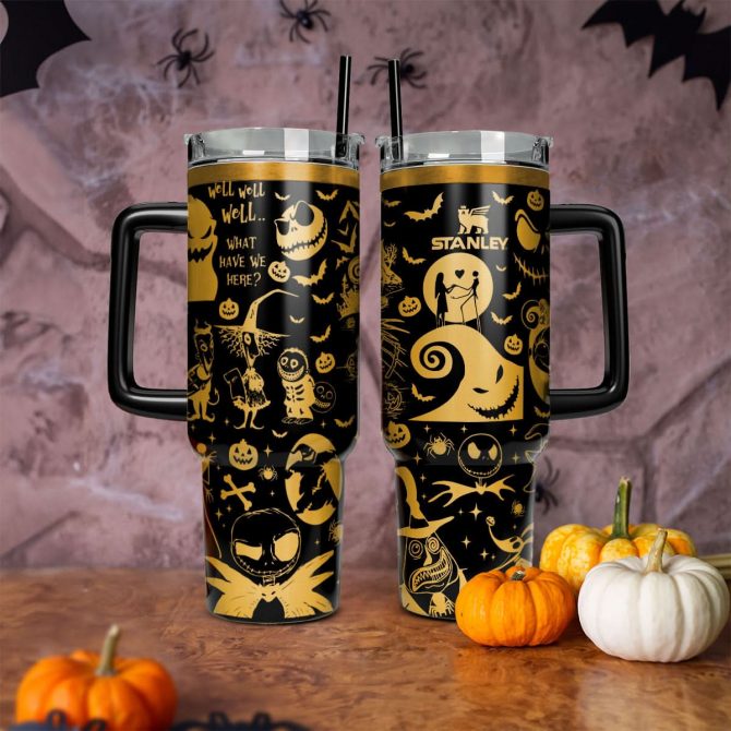 The Nightmare Before Christmas Movies Custom Stanley Quencher 40oz Stainless Steel Tumbler With Handle