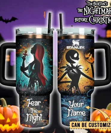The Nightmare Before Christmas x Halloween Custom Stanley Cup 40 oz 30 oz Tumbler With Handle
