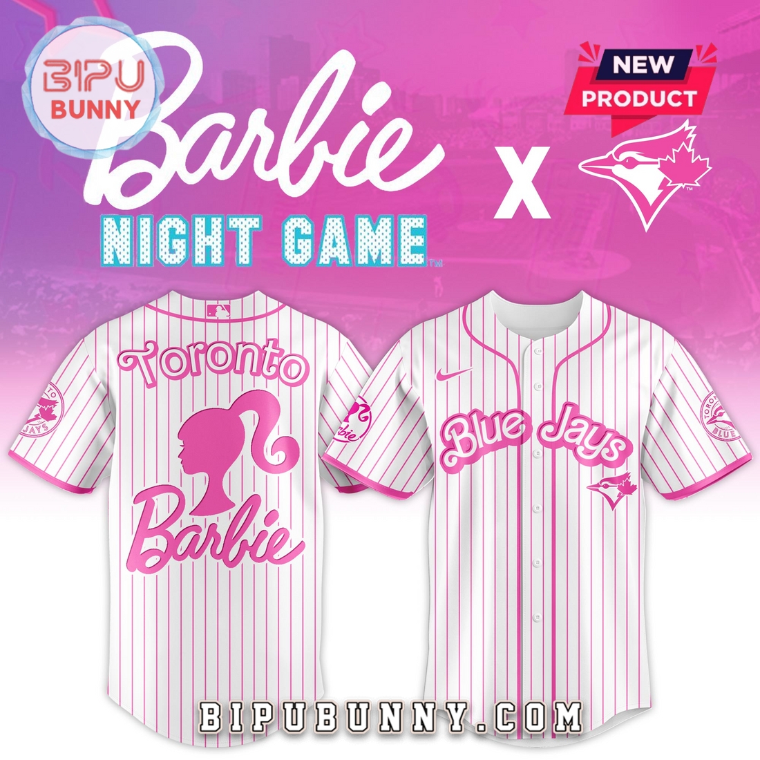 Toronto Blue Jays MLB x Barbie Night Game Baseball Jersey