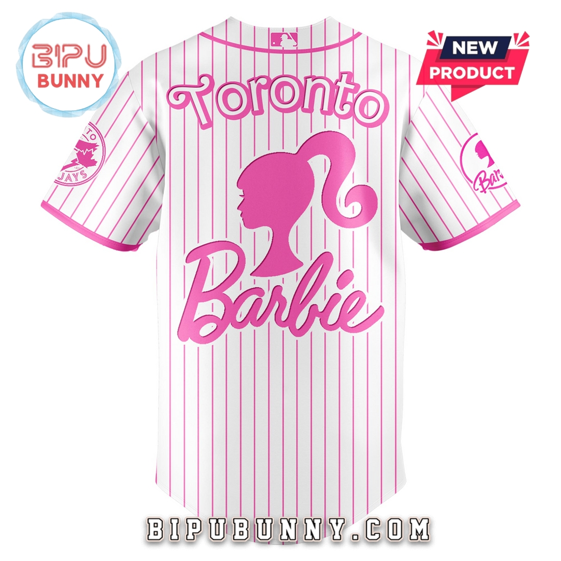 Toronto Blue Jays MLB x Barbie Night Game Baseball Jersey - Image 3