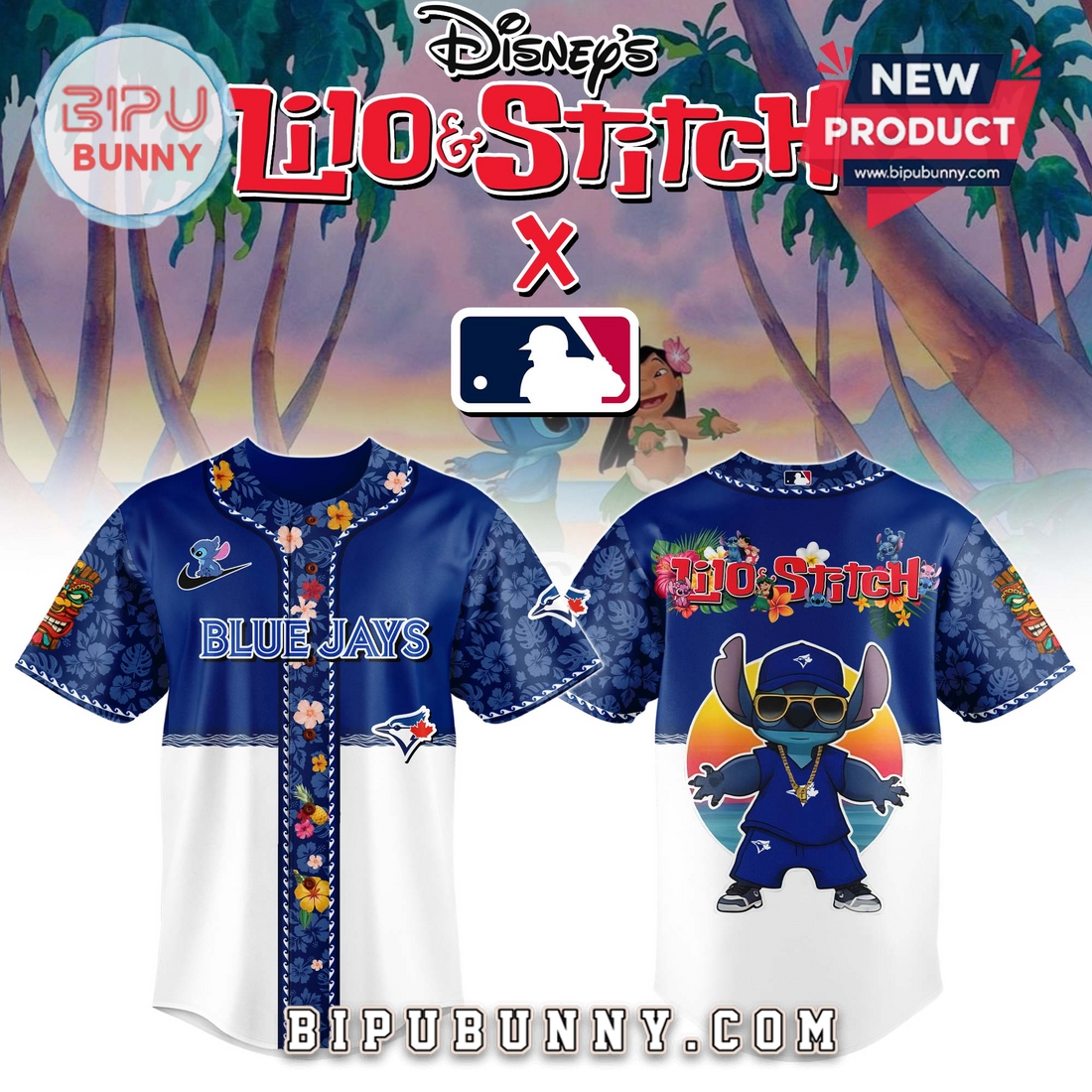 Toronto Blue Jays x Lilo and Stitch Baseball Jersey 2025