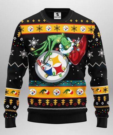 Pittsburgh Steelers Grinch Ugly Christmas Sweater