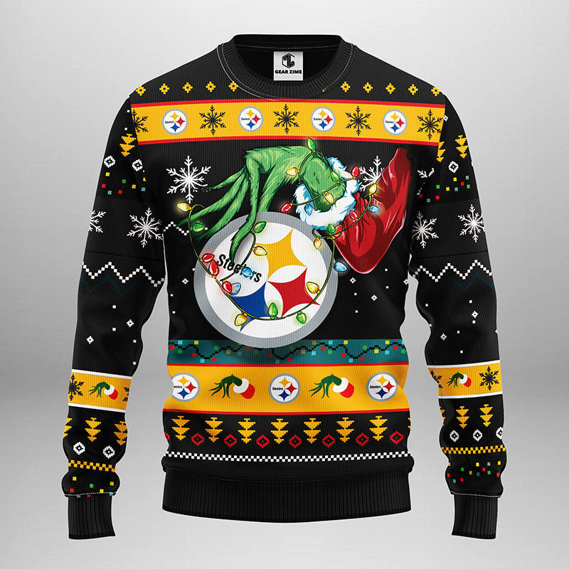 Pittsburgh Steelers Grinch Ugly Christmas Sweater