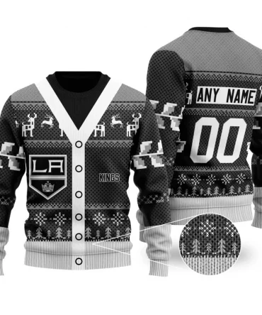 NHL Los Angeles Kings | Personalized Name &amp; Number Unisex Sweater For Christmas Season