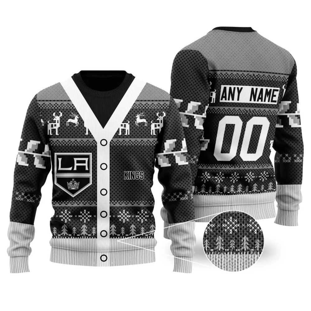 NHL Los Angeles Kings | Personalized Name & Number Unisex Sweater For Christmas Season
