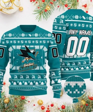 NHL San Jose Sharks Ugly Sweater V2 For Christmas Season