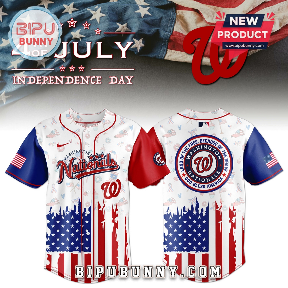 Washington Nationals Independence Day Baseball Jersey 2025