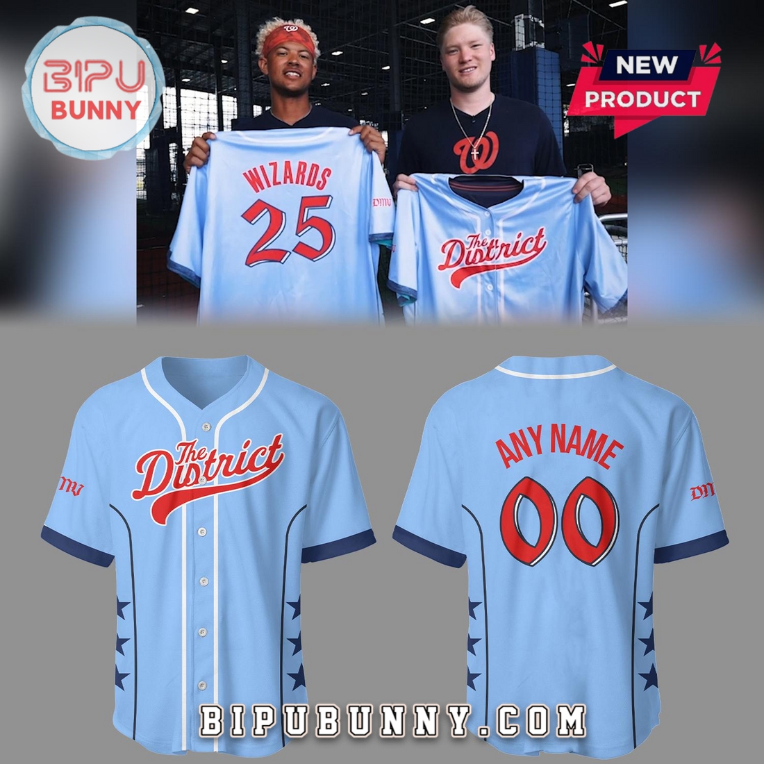 Washington Wizards Basketball City Edition Baseball Jersey