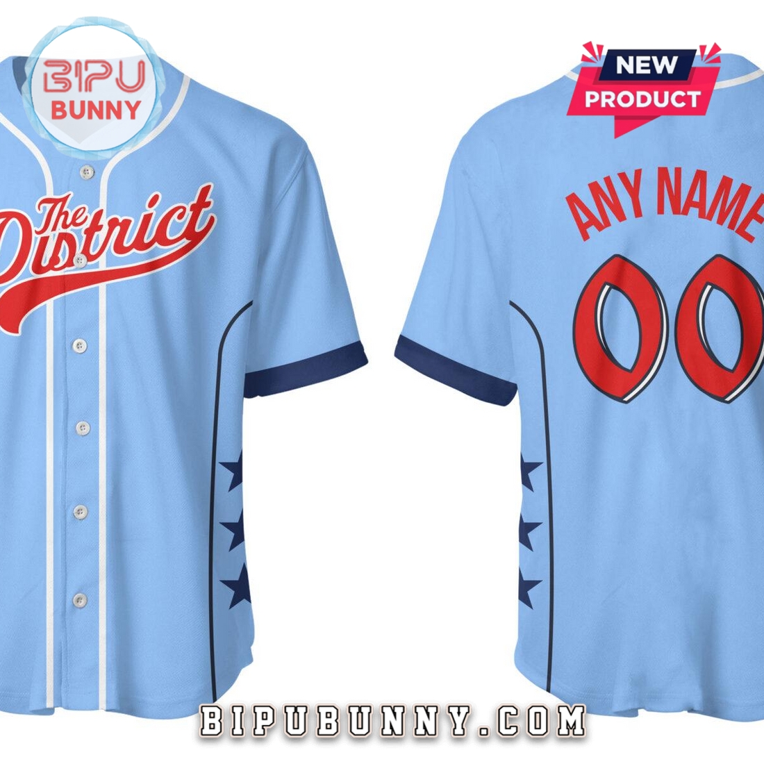 Washington Wizards Basketball City Edition Baseball Jersey - Image 2