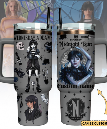Wednesday x Halloween Custom Stanley Cup 40 oz 30 oz Tumbler With Handle