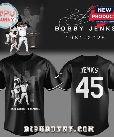 White Sox Baseball R.I.P Booby Jenks 45 Black Baseball Jersey
