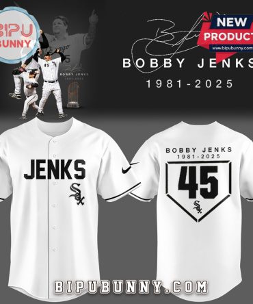 White Sox Baseball R.I.P Booby Jenks 45 White Baseball Jersey