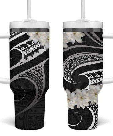 White Sunday Tokelau Gardenia Thunbergia Fakamalo Atu Kia Te Koutou Uma Custom Stanley Quencher 40oz Stainless Steel Tumbler With Handle