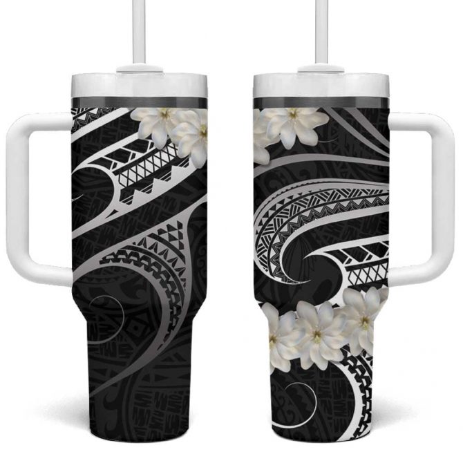 White Sunday Tokelau Gardenia Thunbergia Fakamalo Atu Kia Te Koutou Uma Custom Stanley Quencher 40oz Stainless Steel Tumbler With Handle