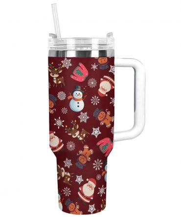 Winter Wonderland Christmas Custom Stanley Quencher 40oz Stainless Steel Tumbler With Handle
