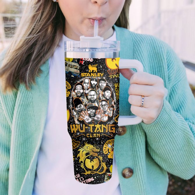 Wu-Tang Clan Music Custom Stanley Quencher 40oz Stainless Steel Tumbler With Handle - Image 4