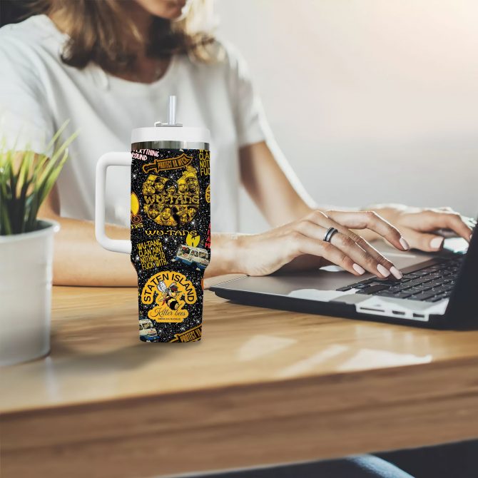 Wu-Tang Clan Music Custom Stanley Quencher 40oz Stainless Steel Tumbler With Handle - Image 3