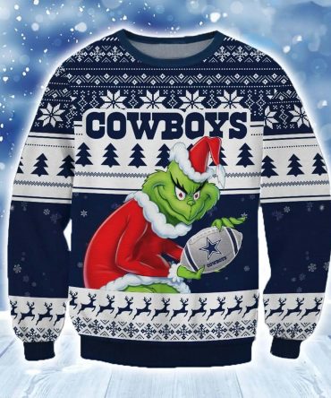 Cowboys Grinch Stolen Christmas Ugly Sweater, Christmas Sweater Dallas Cowboys
