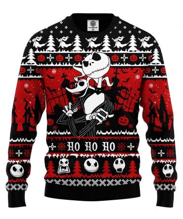 Jack and Zero Nightmare Ugly Christmas Sweater, Skeleton Sweater